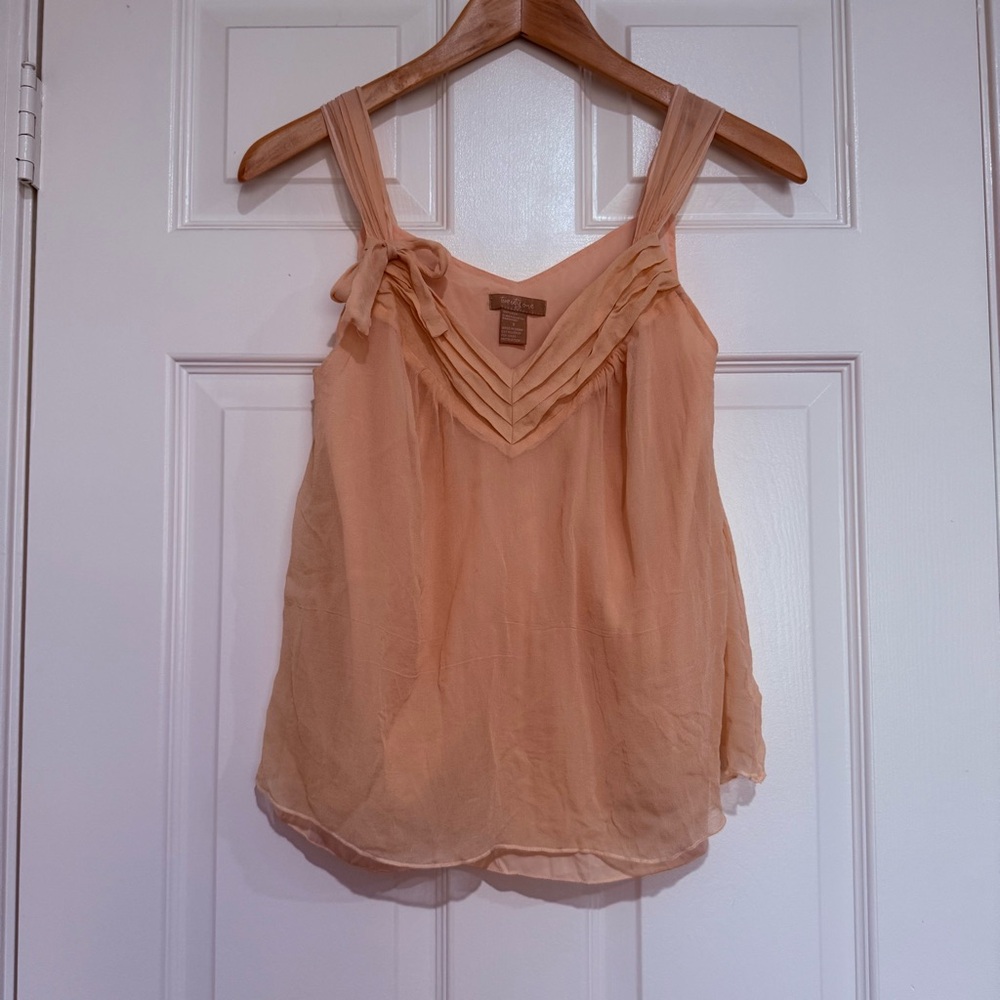 Vintage Y2K Forever 21 Silk Tank Top Peach Small